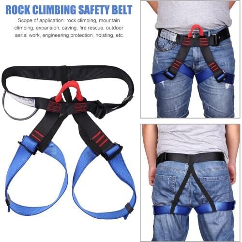 Outdoor Sports Rock Climbing Harness Waist Support Half Body Safety Belt Support Body Harness Aerial Survival Equipment
