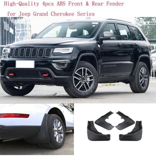 High-Quality 4pcs ABS Front & Rear Fender for Jeep Grand Cherokee Car Mud Flaps Splash Guard Mudguard Mudflaps Accessories