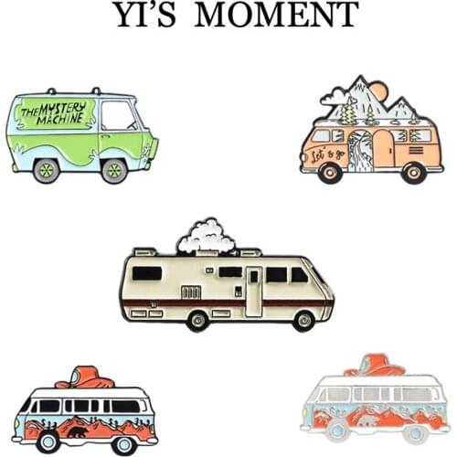 CAR Pins Metal Enamel Brooches Fashion Lapel Pin Backpack Bags Badge Collection Gifts 1PC