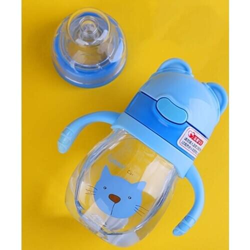 2 Use Generic Handle for Baby Milk Bottle Easy to Grab Hot Prevent Food Grade Tritan BPA Free Feeding Bottle 320ml