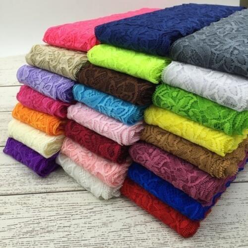 50yards/lot 23colors 3" Tulle Lace Trim Lace Ribbon by the Yard Wholesale Lace Stretch For Baby Girls Hair Accessories
