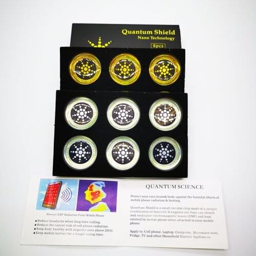 6pcs/boxs Round Scalar Quantu M Shield Energy Sticker with Negative Ions Anti Radiation Protection From EMF Fusion Phone Sticker