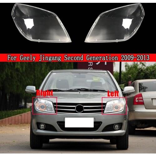Car Front Headlight Lens Cover For Geely Jingang Second Generation 2009~2013 Glass Auto Shell Headlamp Lampshade Transparent