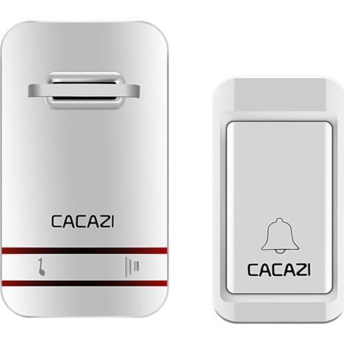 CACAZI Self Powered Wireless Doorbell Waterproof 120M Remote No Battery Required US EU UK Plug Intelligent Home Ringbell 220V