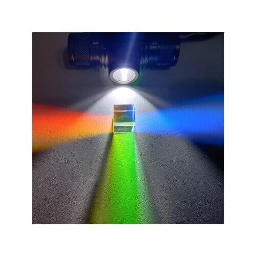 BK7/H-K9L 1pcs 20*20*17mm/0.78*0.78*0.66in Creative Photography of Rainbow Glass with Light Cube Colour Splitting Prism