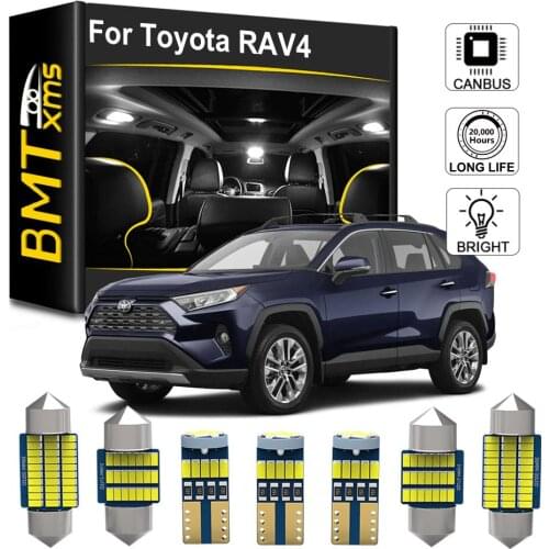 BMTxms For Toyota RAV4 1996-2020 Canbus Auto LED Interior Map Dome Trunk Light License Plate Lamp Kit Car Accessories