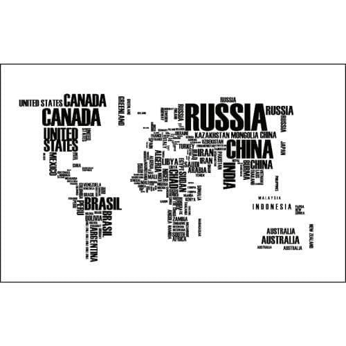 Black World Travel Map Removable Letters Wall Stickers PVC Decal Mural Living Room Home Decoration Creative Art DIY Wall Sticker