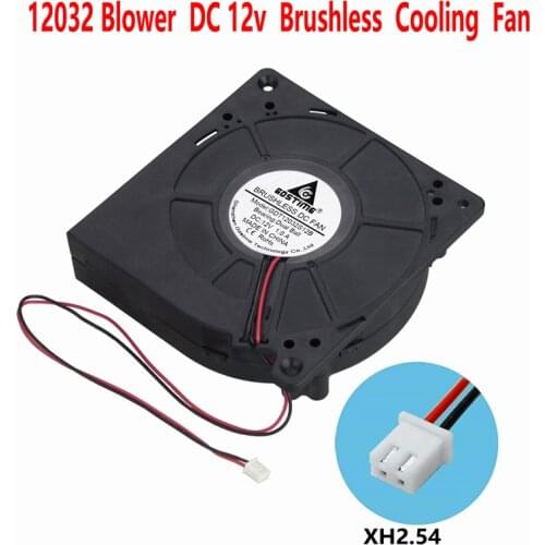 Gdstime 2pcs 12V 120x120x32mm Ball Bearing Cooling Fan 120mm x 32mm 12cm Big Cooler DC Brushless Blower Fan 12032B