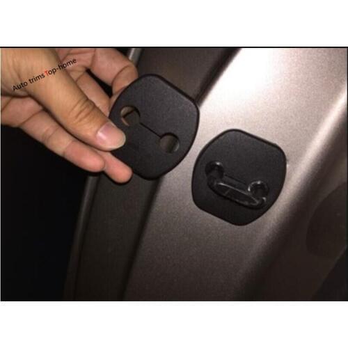 Yimaautotrims Inner Door Lock Protector Cover Trim Kit 4 Pcs / Set Fit For Nissan Leaf 2018 Plastic Interior Mouldings