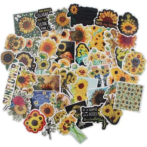 LX570 45PCS Artist Van Gogh Skateboard Fridge Guitar Laptop Motorcycle Luggage Sunflower Waterproof Kids Sticker Toys