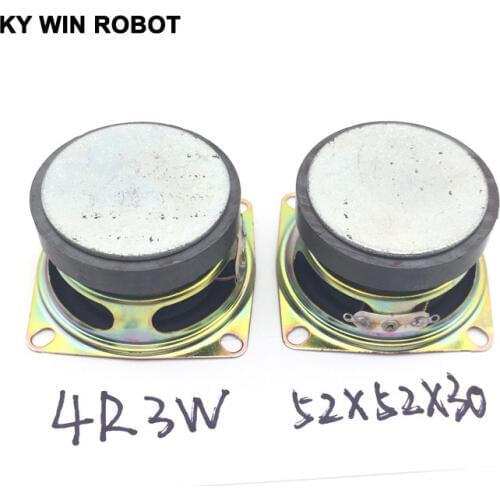 1PCS High Quality Speaker Horn 3W 4R 52X52X30mm Square Magnetic Anti-Magnetic Amplifier Rubber Gasket Trumpet thickness 30MM