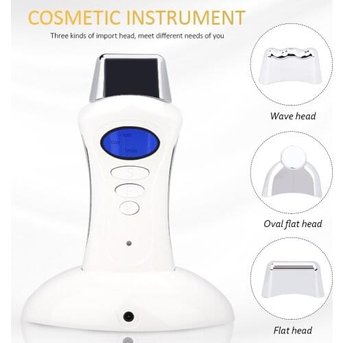 Mini Micro Current Ion Beauty Stimulator Galvanic Handheld Spa Device LCD Face Lift Machine Beauty Importer with 3 Massage Heads