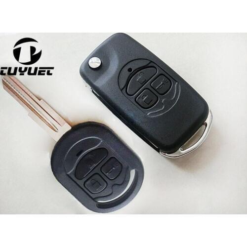 Modified Flip Remote Key Shell for Buick old Excelle 06 07 08 09 HRV Folding Car Key Blanks Case