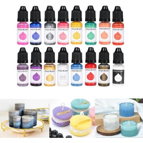 24 Color 10ml Resin Pigments Liquid Colorant DIY Epoxy Resin Mold Candle Soap Coloring Dye Jewelry Making Accessories