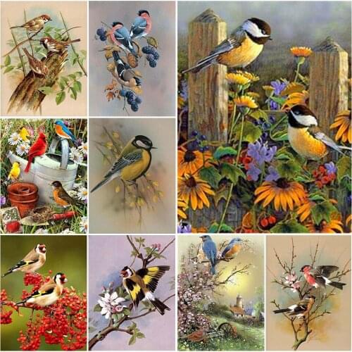 5D DIY Diamond Painting Birds Cross Stitch Kit Full Drill Square Embroidery Animals Mosaic Art Picture of Rhinestones Home Decor