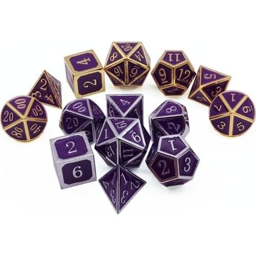 New Temperature Change Dice Metal RPG Board Game Dice set D4 D6 D8 D10 D% D12 D20
