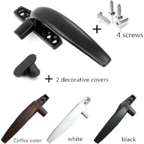 Aluminum alloy window handle with lock Inner Flat Open Inner Open Curtain timber casement window sliding door handles Hardware
