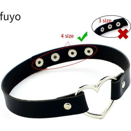 New upgrade 4 size adjustmen Punk Gothic Belt Choker Necklace PU Leather on Neck Buckle Necklaces Jewelry For Women