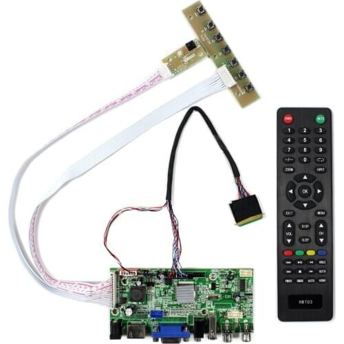 HD MI+VGA+2AV+USB+Audio LCD Controller Board For 10.1inch 1024x600 LTN101NT02 B101AW03 HSD101PFW2 LCD Screen