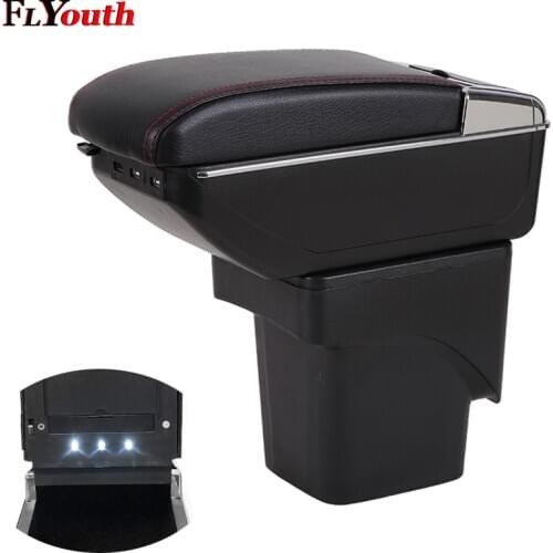 Armrest Box For Ford Focus 2 2009 2010 2011 Car Arm Rest Rotatable Centre Console Storage Box USB Charging Car Styling