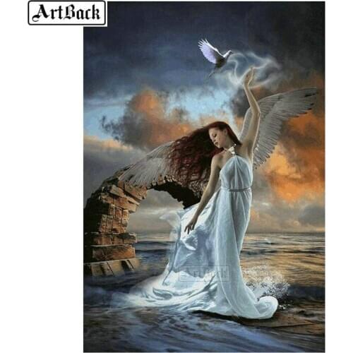 Full square / round diamond painting sexy woman seaside landscape cross stitch diy 5d diamond mosaic 3d canvas embroidery crafts