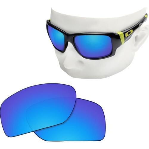 OOWLIT Polarized Replacement Lenses of Blue Mirror for-Oakley Big Taco OO9173 Sunglasses