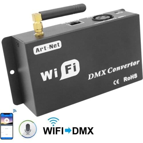WF310 Wifi to Dmx Singal Convertor Wifi Controller 12v DC App Wifi Control DMX Decoder for Led Strip Light Wifi Led Controller