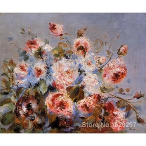 Sell paintings online Pierre Auguste Renoir reproduction of Roses from Wargemont High quality Hand-painted