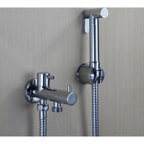 Brass chrome shattaf Women Hand held Bidet Shower set Mixer Portable bidet spray faucet with 1.5m hose ducha higienica