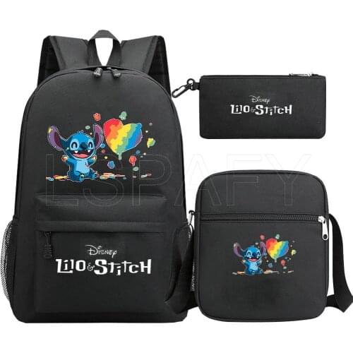 3pcs/set Stitch Laptop Backpack School Bags Women Travel Bags for Girls Stitch Bagpack Back To School Bags set