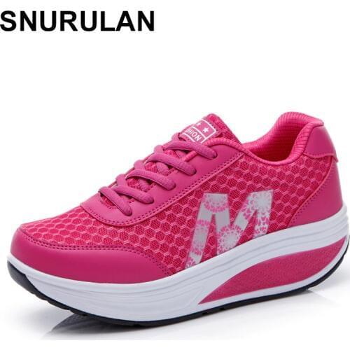 SNURULAN 2019; spring-winter season; womens casual shoes with thick soles; breathable shoes; womens thin shoes; casual shoes