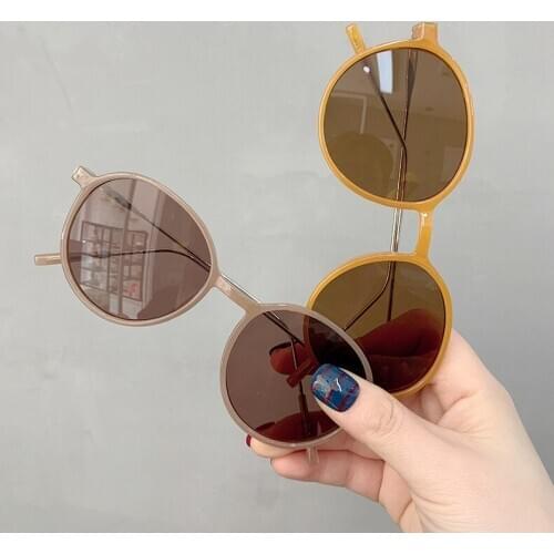 Retro Round Sunglasses Women Vintage High Quality Brand Designer Female Glasses Luxury Circle Shades Sunglasses Gafas UV400