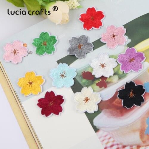 Lucia Crafts 10/12 Pcs 3D Embroidery Flower Patch Iron On Cloth Patches Sewing Supplies Decor L0422