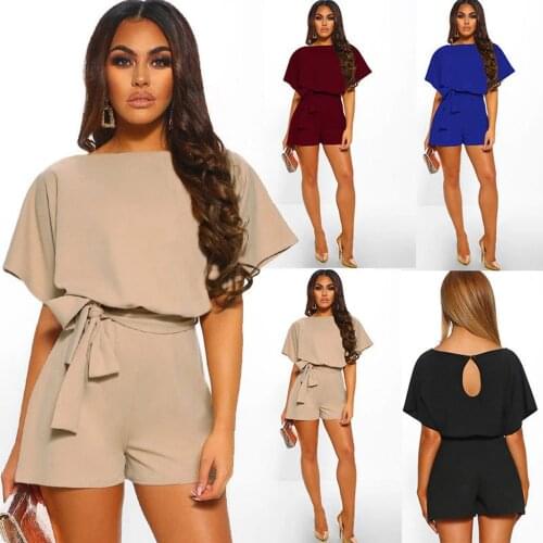 Женские однотонные комбинезоны WHooHoo China At AliExpress