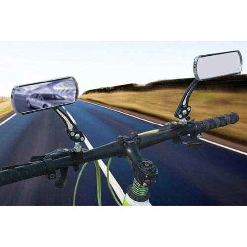 2 Pcs Cycling Rear Mirror Universal Mountain Bike Handlebar 360 Degree Rotation Shatterproof Wide-angle Bicycle Mirror