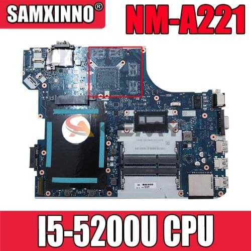 00HT638 For LENOVO Thankpad E550 I5-5200U Notebook Mainboard NM-A221 DDR3 Laptop motherboard
