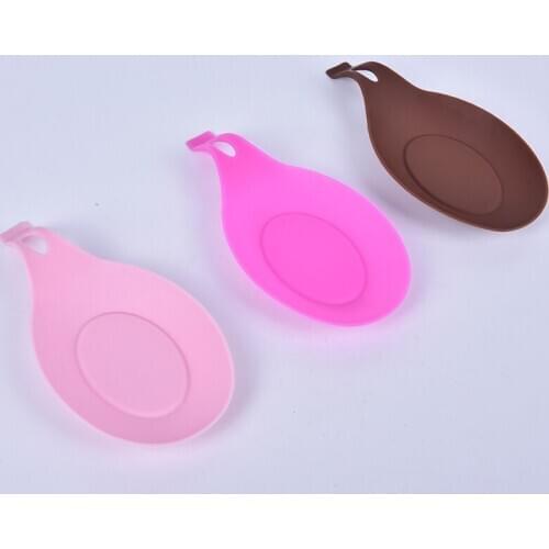 1pc Silicone Insulation Spoon Rest Heat Resistant Placemat Drink Glass Coaster Tray Spoon Pad Eat Mat Pot Holder