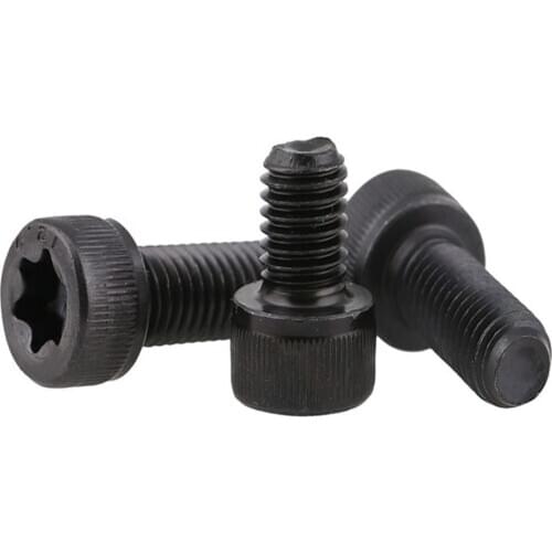 10pcs M5/M6/M8/M10 12.9 Grade black Carbon Steel Six Lobe Pin Cap Cup Allen Head Bolt Hexagon Socket Screw