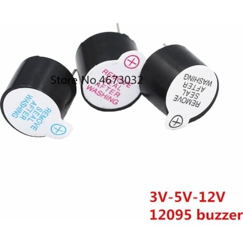 100PCS 12095 Active Buzzer Alarm 3V 5V 12V 12*9.5mm Sounder speaker Buzzer