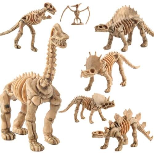 12Pcs Simulation Dinosaur Skeleton Model Figures Kids Toys Archaeological Excavation Of Dinosaur Skeleton Home Decor