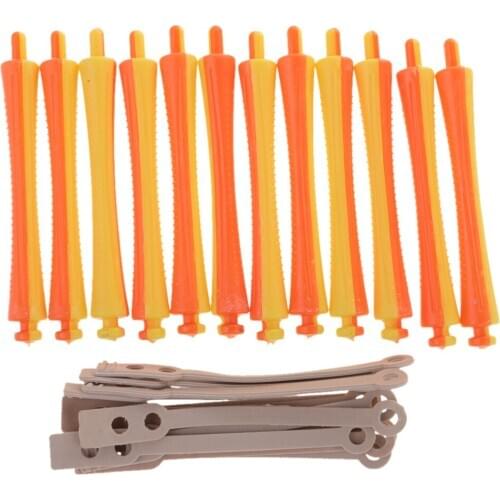 12pcs Hair Curler Roller Perm Rod Perm Rods Girls Hair Curlers Wavy Rollers Beauty Salon Tool Hairdressing DIY Tools
