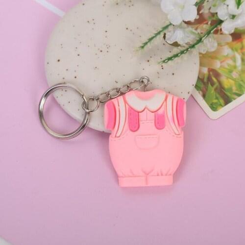 20pcs/lot Baby Shower Creative Gift Cute Dress Keychains Gender Reveal Party Favors For Guest Return Gift