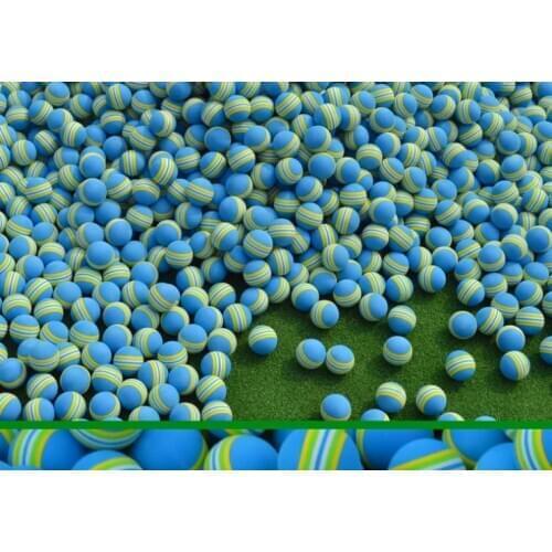 New Exercise Elastic Rainbow Golf Indoor EVA Foam Ball 10PCS Soft Ball Training Practice Golf Sponge Rubber Balls Capsules Aids