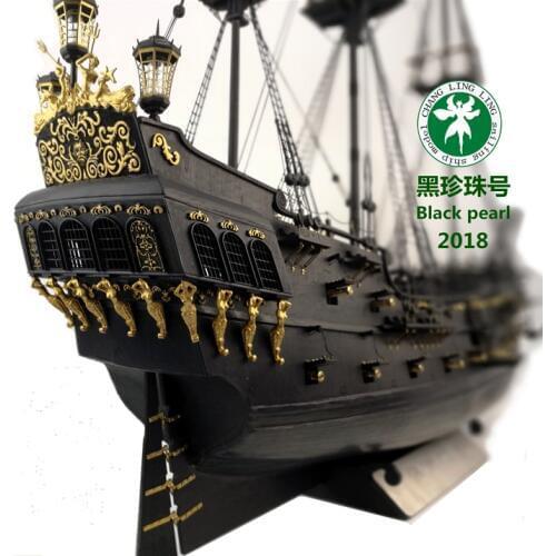 2018 DIY 1/35 Pirates of the Caribbean Black Pearl No. Wooden Sailing Ship Model Kit Hand-Assembled Crafts