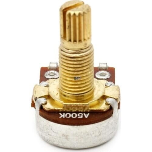 5Pcs Ohm Audio Mini Pots Guitar Potentiometer For Electric Guitar Golden A500k INY