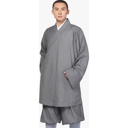 Spring autumn Unique Show Shaolin Buddhist Monk Robes Jacket Trousers Suits Chinese Kung Fu Uniforms Buddhist Temples Clothing