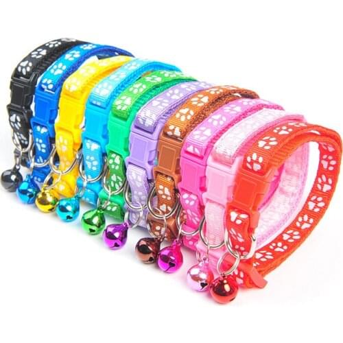 Pet Collar Pet Supplies Cat Collar With Bell Adjustable Buckle Collar Cat Pet Supplies Cat Accessories Collar Small Dog Colorful