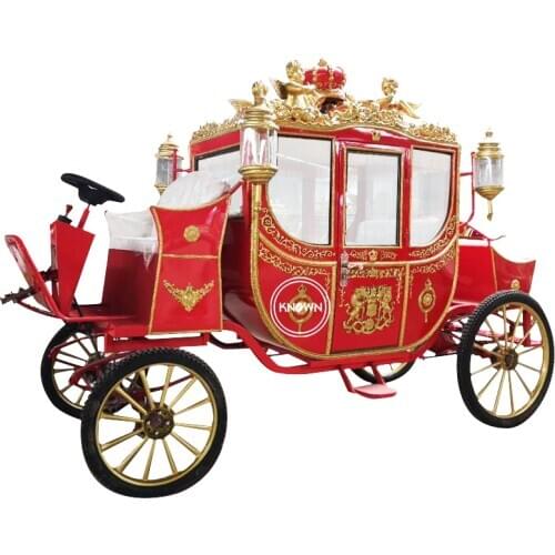 European Luxury Royal Carriage Four Wheel Electric Vehicle Russian Wedding Tourist Comfortable and Variable Speed