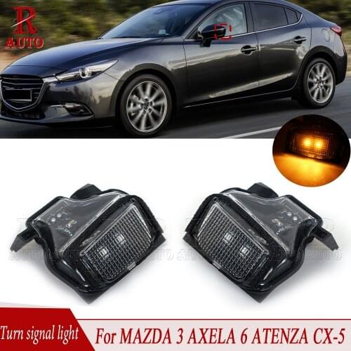 R-AUTO Left Right Car Door Rearview Mirror Turn Signal Light Repeater Lamp Indicator For Mazda3 Axela 6 Atenza 2013-2015 CX-5