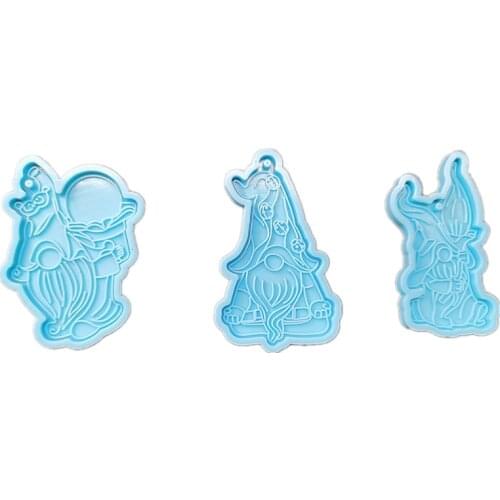 Dwarf Keychain Epoxy Resin Mold Hanging Pendant Silicone Mould DIY Crafts Jewelry Necklace Casting Tool